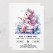 Schattige verjaardag van Castle Princess Kaart (Voorkant / Achterkant)