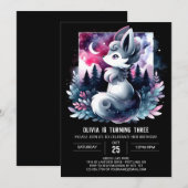 Schattige verjaardag van de wolf kaart (Voorkant / Achterkant)