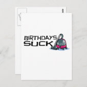 Schattige, "Verjaardagen zuigen" vacuüm Briefkaart (Voorkant / Achterkant)