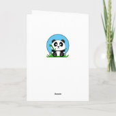 Schattige verjaardags panda beer kaart (Achterkant)