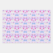 Schattige verjaardagscatten vieren feest inpakpapier vel (Voorkant 3)