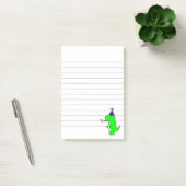 Schattige verjaardagsdinosaurius met strepen post-it® notes (Kantoor)