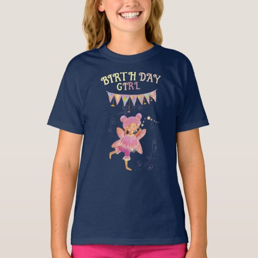 schattige verjaardagsfee t-shirt (Voorkant)