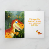 schattige verjaardagskaart voor dinosaurus kaart (Binnen)