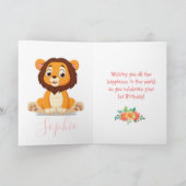 schattige verjaardagskaart voor meisje kaart (Binnen)