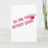 Schattige, "Verjaardagskoningin" Kaart (Voorkant)