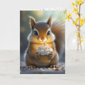 schattige verjaardagskuikens kaart (Gele Bloem)