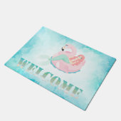 Schattige verkuilde zeemeermin, Zee Deurmat (Schuin)