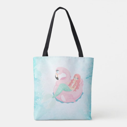 Schattige verkuilde zeemeermin, Zee Tote Bag (Achterkant)
