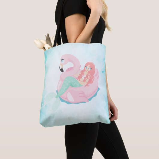 Schattige verkuilde zeemeermin, Zee Tote Bag (Dichtbij)