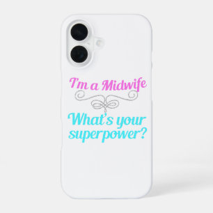 Schattige Verloskundige Superheld iPhone 16 Hoesje