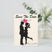 Schattige Verloving en de datum opslaan Briefkaart (Staand voorkant)