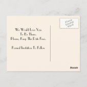 Schattige Verloving en de datum opslaan Briefkaart (Achterkant)