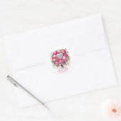 Schattige verloving feest Bruid voeg naam toe  Ronde Sticker (Envelop)