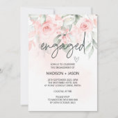 Schattige Verloving Verlovingsfeest Blush Roze Blo Kaart (Voorkant)