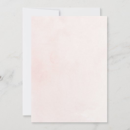 Schattige Verloving Verlovingsfeest Blush Roze Blo Kaart (Achterkant)