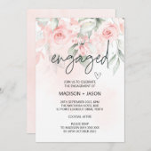 Schattige Verloving Verlovingsfeest Blush Roze Blo Kaart (Voorkant / Achterkant)