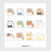 Schattige vermoeid dier sticker (Vel)