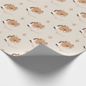Schattige Vermoeide Capybara Cadeaupapier (Hoek)