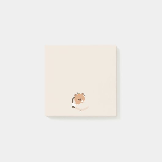 Schattige Vermoeide Capybara Post-it® Notes (Voorkant)