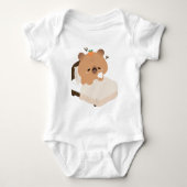 Schattige Vermoeide Capybara Romper (Voorkant)