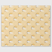 Schattige vermoeide Corgi Cadeaupapier (Vlak)