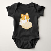 Schattige Vermoeide Corgi Romper (Voorkant)