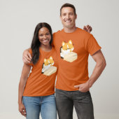 Schattige Vermoeide Corgi T-shirt (Unisex)