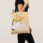 Schattige vermoeide Corgi Tote Bag (Dichtbij)