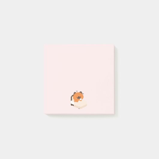 Schattige vermoeide Duitse herdershond Puppy Post-it® Notes (Voorkant)