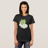 Schattige Vermoeide Kikker  T-shirt (Voorkant volledig)