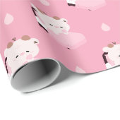 Schattige Vermoeide Koe Cadeaupapier (Rol Hoek)