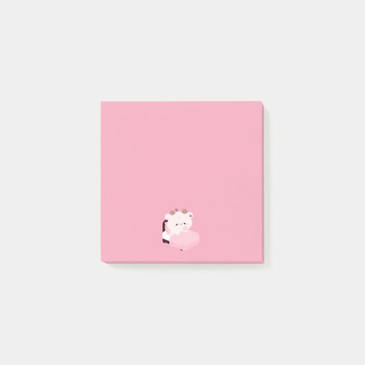 Schattige Vermoeide Koe Post-it® Notes (Voorkant)