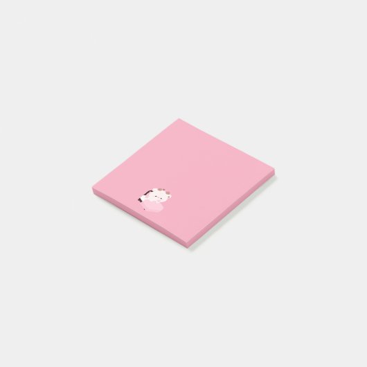 Schattige Vermoeide Koe Post-it® Notes (Schuin)