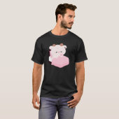 Schattige Vermoeide Koe T-shirt (Voorkant volledig)