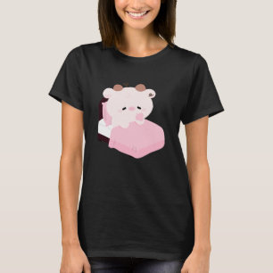 Schattige Vermoeide Koe T-shirt