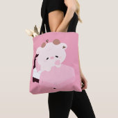 Schattige Vermoeide Koe Tote Bag (Dichtbij)
