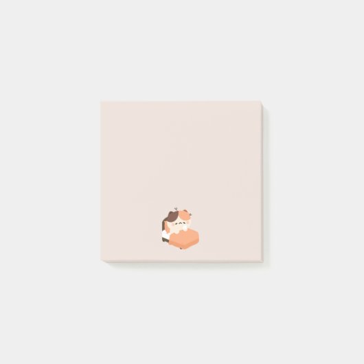 Schattige Vermoeide Schilkat Kat Post-it® Notes (Voorkant)