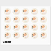 Schattige Vermoeide Tijger Ronde Sticker (Vel)