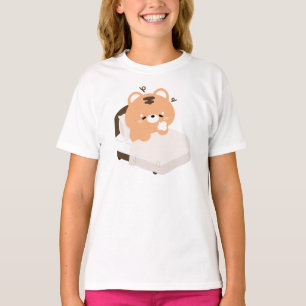 Schattige Vermoeide Tijger T-shirt