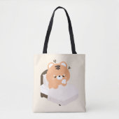 Schattige Vermoeide Tijger Tote Bag (Voorkant)