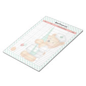 Schattige verpleegkundige Beer bloeddruk log Notitieblok (Schuin)