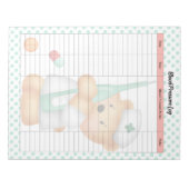 Schattige verpleegkundige Beer bloeddruk log Notitieblok (Voorkant)