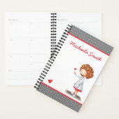 Schattige verpleegkundige gepersonaliseerd planner (Display)