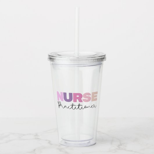 Schattige Verpleegkundige Waardering Geschenken Tr Acryl Drinkbeker (Voorkant)