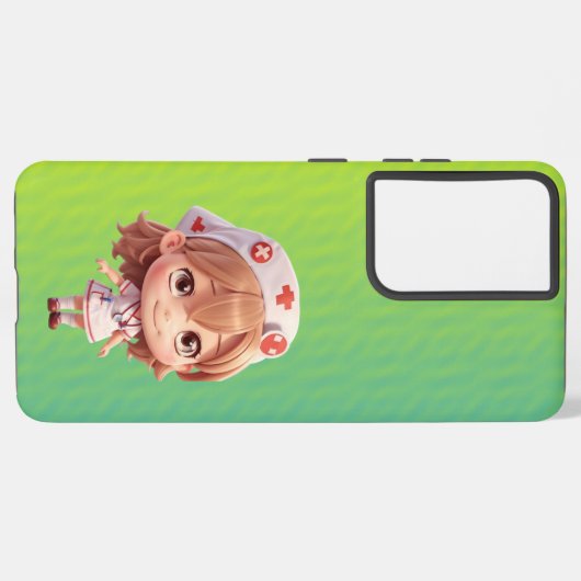 Schattige Verpleegster 2 telefoonhoesje Samsung Galaxy Hoesje (Linkerkant)