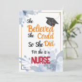 Schattige Verpleegster Afstuderen Kaart Gifts, Moo (Staand voorkant)