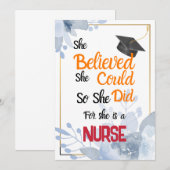 Schattige Verpleegster Afstuderen Kaart Gifts, Moo (Voorkant / Achterkant)