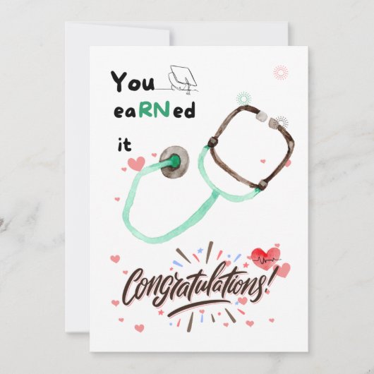 Schattige Verpleegster Afstuderen Kaart Gifts, Moo (Voorkant)