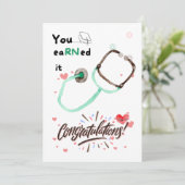 Schattige Verpleegster Afstuderen Kaart Gifts, Moo (Staand voorkant)